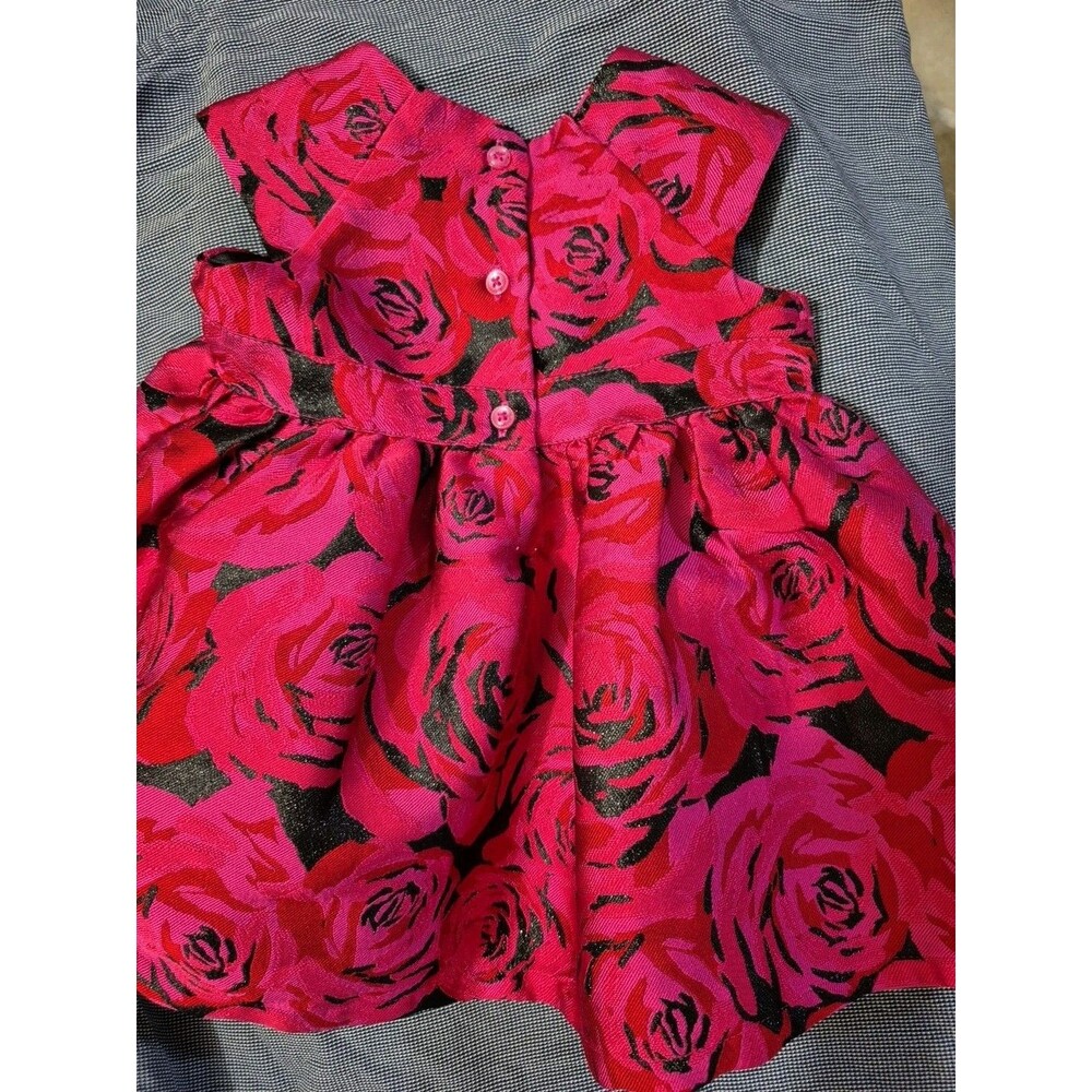 The Childrens Place Formal Fancy Dress Red Pink Black Size 9-12 Mo 16" Shoul-Him - Picture 3 of 4
